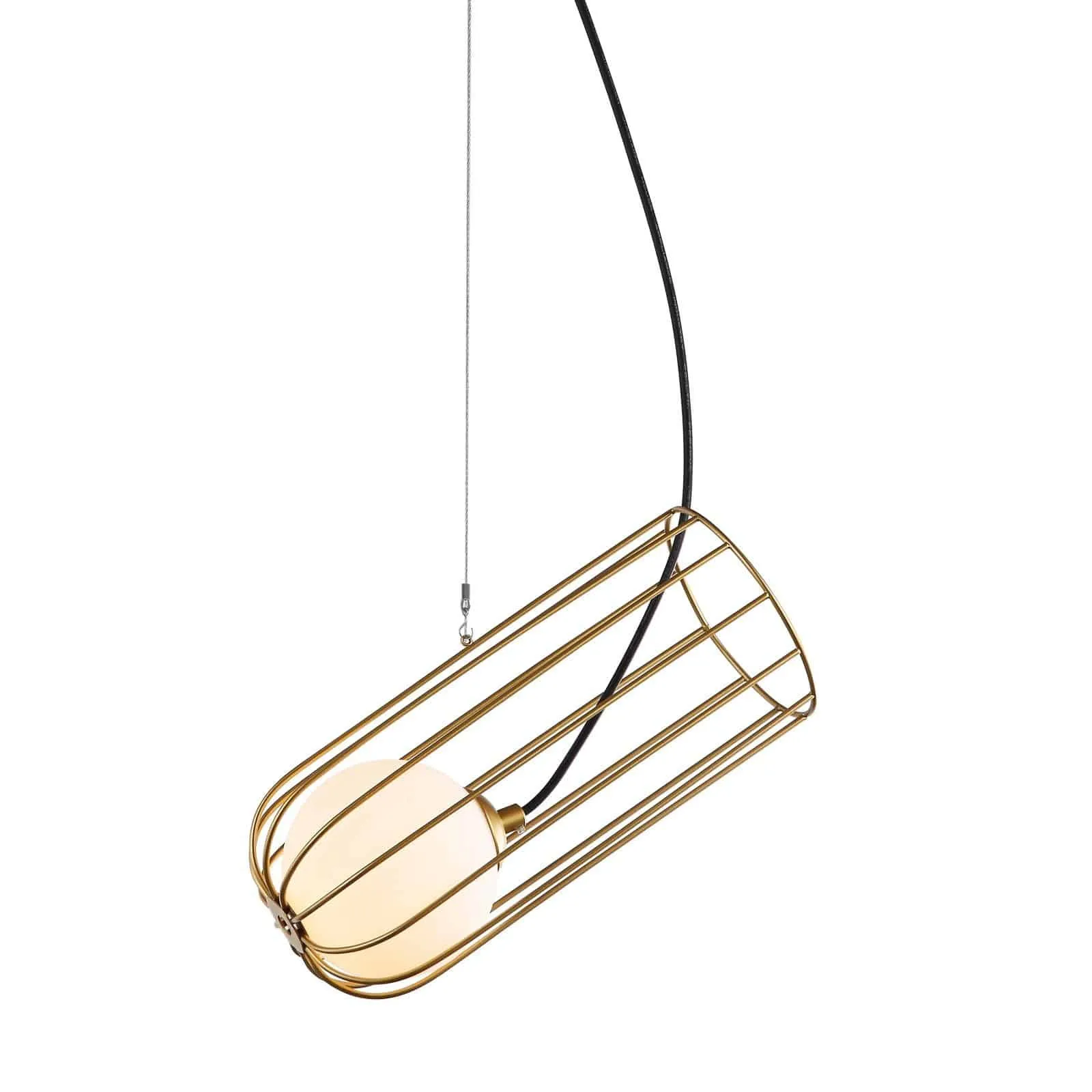 Lampa wisząca złota metalowa klatkowa MDM-3941/1 GD z serii Coco - Lampy Italux