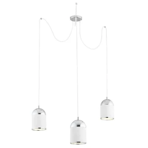 Lampa nad stół wisząca nowoczesna ANDROS 1340 pająk biały+chrom - Argon