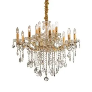 Lampa kryształowa wisząca FLORIAN SP12 ORO 035611 - Ideal Lux