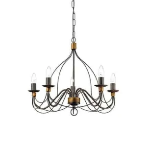 Lampa wisząca CORTE SP5 RUGGINE 057187 - Ideal Lux