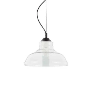 Lampa loft wisząca BISTRO' SP1 PLATE TRASPARENTE 112336 - Ideal Lux