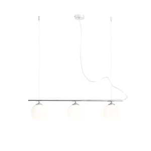 Aldex Lampa wisząca metalowa chromowana 3-punktowa 1006E_4 z serii BERYL GLASS