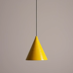 Aldex Lampa wisząca metalowa musztardowa 24cm 1108G14 z serii FORM