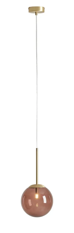 Aldex Lampa wisząca mosiężna szklana 20cm 1119XS40_CK z serii BOSSO MINI