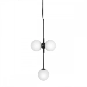 Lampa wisząca minimalistyczna kula FURIKO czarna FUB322P0 - Ummo
