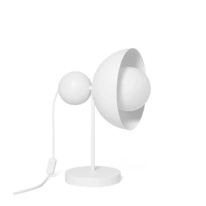 Lampa stołowa minimalistyczna z włącznikiem KELLO biała KST111P1 - Ummo