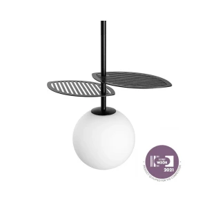 Lampa wisząca minimalistyczna certyfikat dobry wzór FYLLO czarna FYA122P0 - Ummo