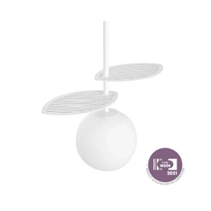 Lampa wisząca minimalistyczna certyfikat dobry wzór FYLLO biała FYA111P0 - Ummo