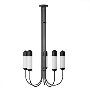Lampa wisząca minimalistyczna FUNSUI czarna FNB522R03 - Ummo