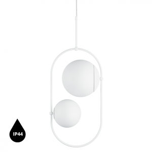 Lampa zwisająca łazienkowa IP44 designerska KOBAN biała KOC211PS0 - Ummo
