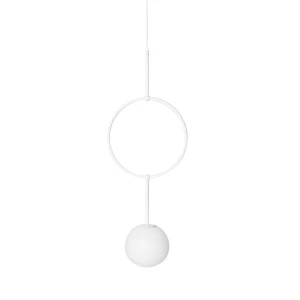 Lampa wisząca minimalistyczna kula ISUULLA biała ISA111P0 - Ummo