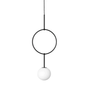 Lampa wisząca minimalistyczna kula ISUULLA czarna ISA122P0 - Ummo