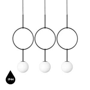 Lampa wisząca łazienkowa IP44 minimalistyczna ISUULLA czarna ISC322PS0 - Ummo