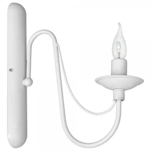 Aldex Kinkiet metalowy biały klasyczny 33cm 397C z serii RÓŻA WHITE