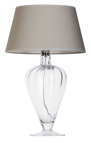 Lampa stołowa szary klosz BRISTOL L046051223 - 4concepts