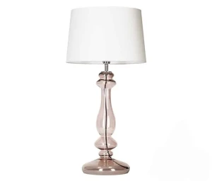 Lampa stołowa miedziana podstawa + biały klosz VERSAILLES TRANSPARENT COPPER L204461228 - 4concepts