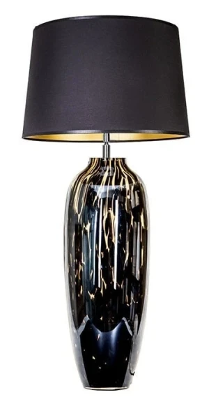 Lampa stołowa Duża czarna w centki Granada L208162240 - 4Concepts