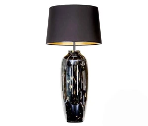 Lampa stołowa z czarnym kloszem podstawa w centki Alhambra L209162227 - 4Concepts