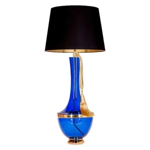 Lampa stołowa szafirowa z złotą wstęgą TROYA SAPPHIRE L232271257 - 4Concepts