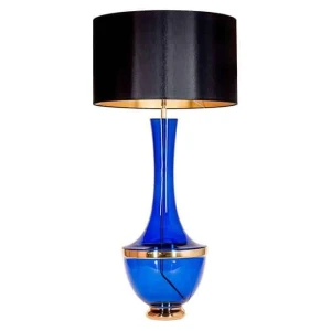 Lampa stołowa szafirowa z czarnym kloszem TROYA SAPPHIRE L232271308 - 4Concepts