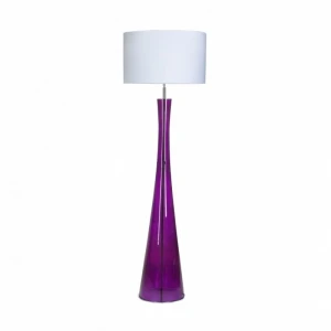 Lampa podłogowa lawendowa + biały klosz SIENA LAVENDER L235311301 - 4Concepts