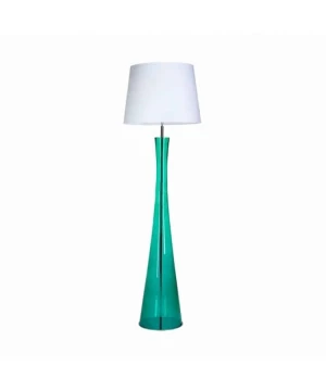 Lampa podłogowa szklana zielona z białym kloszem SIENA L235312259 - 4Concepts