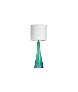 Lampa stołowa zielony butelkowy + biało-srebrny klosz CHIANTI GREEN L236312406 - 4Concepts