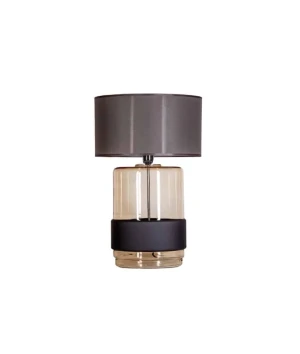Lampa stołowa bursztynowo-czarna + klosz brązowy L250110427 - 4Concepts