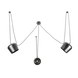 Nowoczesna Lampa wisząca 3xØ30cm Szary Rittoro ABR-SHIL-E27-W - Abruzzo