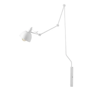 Aldex Kinkiet metalowy biały regulowany 814C1 z serii AIDA WHITE