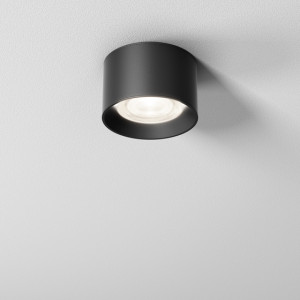 Lampa sufitowa na zewnątrz ONLY round mini 7 LED 230V exterior M930 40deg; Phase-Control surface black 47018-M930-W3-PH-12 - AqForm