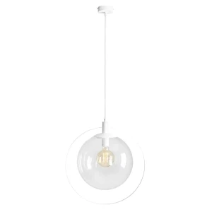 Aldex Lampa wisząca metalowa biało-przezroczysta 1065G z serii AURA