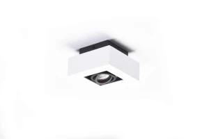 Azzardo Lampa sufitowa metalowa biało-czarna kwadratowa AZ4430 z serii Nikea