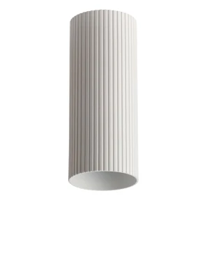 Azzardo Klosz metalowy biały tubowy 20cm AZ6400 z serii LUCAS RIBBED TUBE