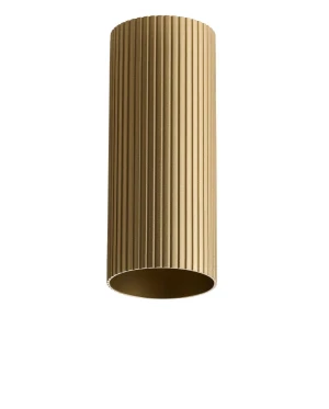 Azzardo Klosz metalowy złoty tubowy 20cm AZ6401 z serii LUCAS RIBBED TUBE