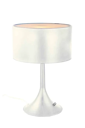 Azzardo Lampa stołowa biała z tkaniny i metalu AZ2917 z serii NIANG