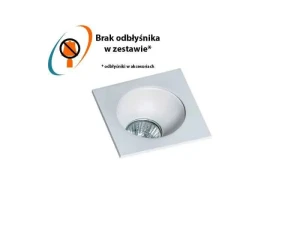 Azzardo Oprawa do wbudowania kwadratowa biała metalowa AZ1735 z serii HUGO