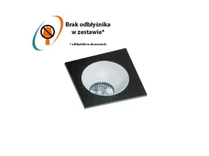 Azzardo Oprawa do wbudowania czarna metalowa kwadratowa 11,5cm AZ1736 z serii HUGO