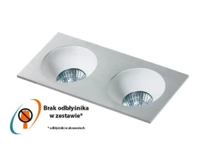 Azzardo Oprawa do wbudowania metalowa srebrna 2-punktowa AZ1737 z serii HUGO