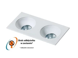 Azzardo Oprawa do wbudowania metalowa biała 2-punktowa AZ1739 z serii HUGO 2
