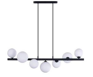 Azzardo Lampa wisząca metalowa czarno-biała 7-punktowa AZ4406 z serii Sybilla