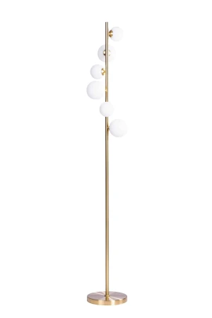 Azzardo Lampa podłogowa metalowa złoto-biała 6-punktowa AZ4408 z serii Sybilla