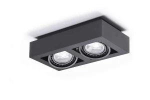 Azzardo Lampa sufitowa metalowa czarna 2-punktowa AZ4441 z serii Nikea