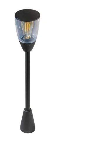 Azzardo Lampa ogrodowa stojąca czarna metalowa szklana 80cm AZ4483 z serii Rasmus