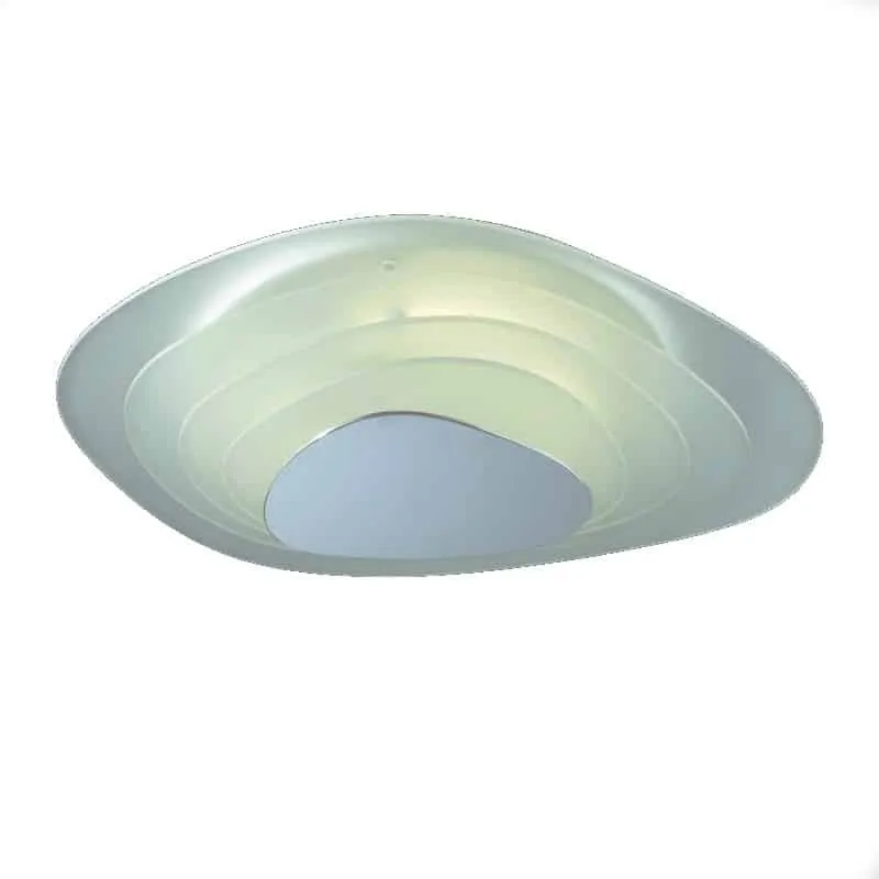 Azzardo Plafon szklany biały z chromem 60cm AZ0198 z serii STRATO