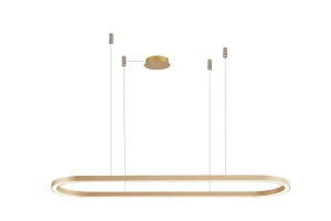 Azzardo Lampa wisząca LED złota okrągła 150cm AZ5058 z serii ELENA