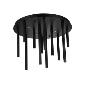 Azzardo Lampa sufitowa metalowa czarna 12-punktowa AZ5753 z serii ILIOS