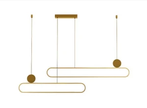 Azzardo Lampa wisząca złota metalowa LED AZ5780 z serii NIKODEMO