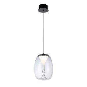 Azzardo Lampa wisząca szklana czarna LED AZ5823 z serii PAMELA