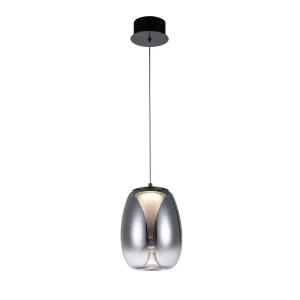 Azzardo Lampa wisząca szklana dymiona czarna 20cm AZ5824 z serii PAMELA